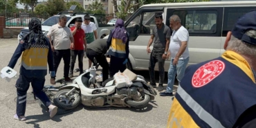 Bisiklet İle Motosiklet Çarpıştı: 1 Yaralı