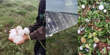 Kahta’da Ceviz Büyüklüğündeki Dolu Yağışı Badem Bahçelerine Zarar Verdi