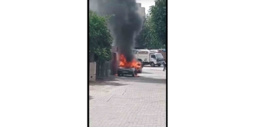 Siverek’te Park Halindeki Otomobil Alev Aldı