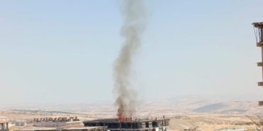 Bina İnşaatında Çıkan Yangın Korkuttu