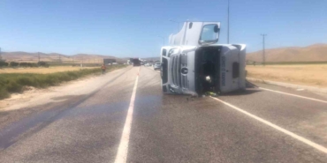 Malatya’da Tanker Devrildi: 1 Kişi Yaralandı